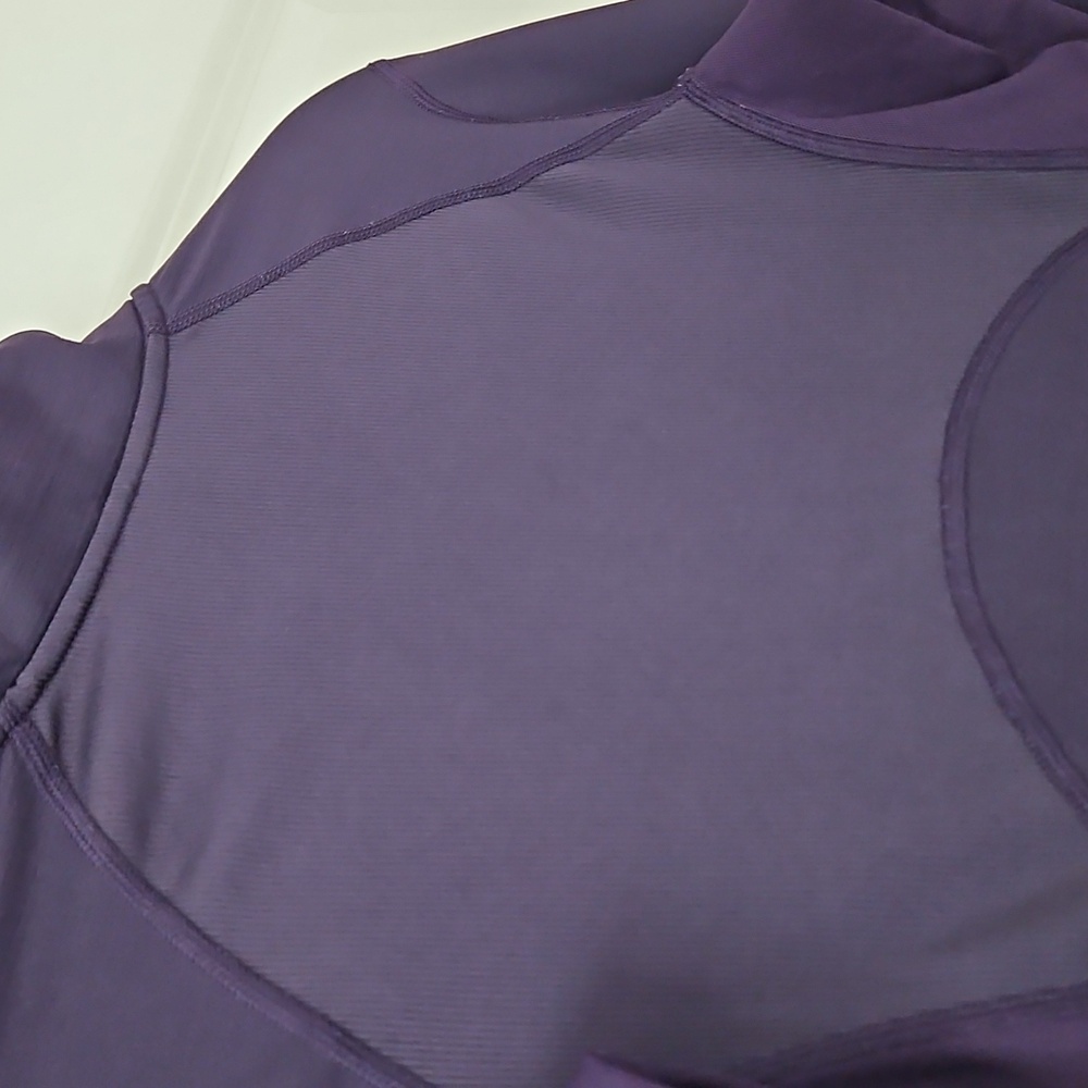Nike Pro HyperWarm Plum Half-Zip Long Sleeve Size… - image 8